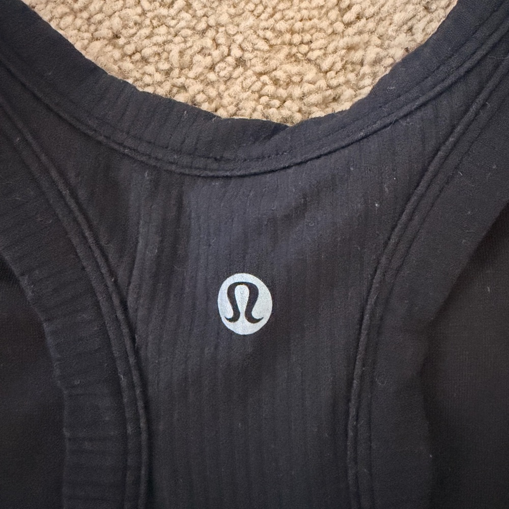 lululemon athletica Black Ribbed Racerback Tank - Picture 3 of 6